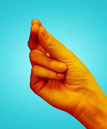Photo of a hand snapping